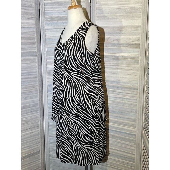 Susan Graver SP Animal Stripe Dress - Picture 9 of 13